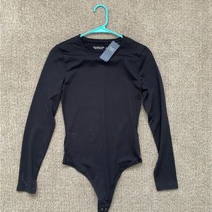 Abercrombie & Fitch Black Long Sleeve Bodysuit